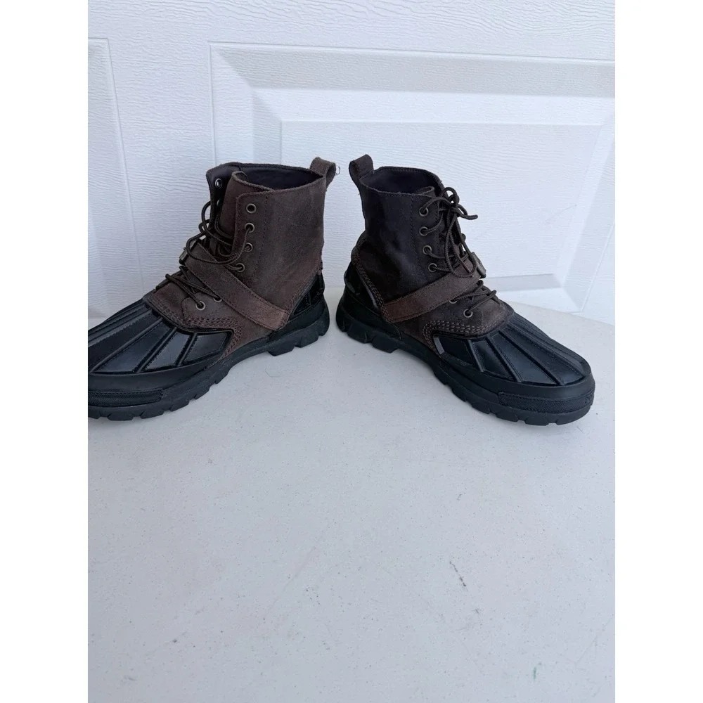 Polo Ralph Lauren Oslo High Boys' Boots - Brown Leather Size 7US /Women's 8.5/9